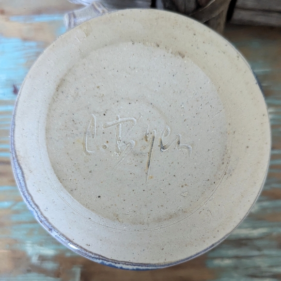 Vintage Pottery Stoneware Blue Mug - Picture 7 of 8